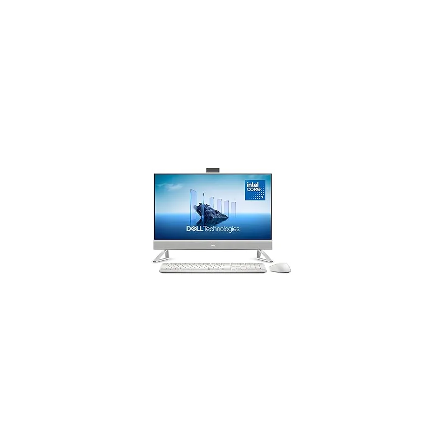 Dell 27" All-in-One Desktop, FHD, Intel Core 7 150U, 16GB, Windows 11 Home | Intel Graphics, 1TB PCIe NVMe SSD, Wi-Fi 6E, Bluetooth, Keyboard & Mouse, McAfee+ Premium, 15-Month Mail-In Service, EC27250