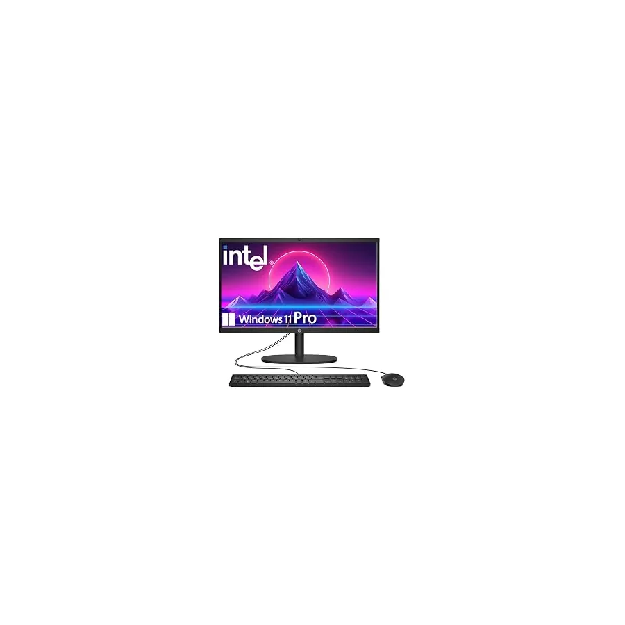 HP 2025 22" FHD All-in-One Desktop Computer • The New Version for Everyday Use • Latest 13th Gen Intel Quad-Core CPU • 8GB DDR5 • 128GB Storage • HDMI • Type-C • Wi-Fi • HD Webcam • Win11 Pro • Black
