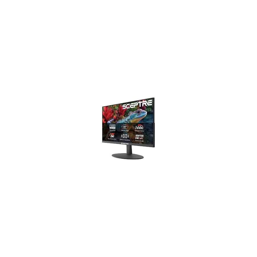 Sceptre New 22-Inch Gaming Monitor, FHD 1080p, Up to 144Hz, HDMI, DisplayPort, Built-in Speakers, Machine Black (E225W-FW144 Series, 2026)