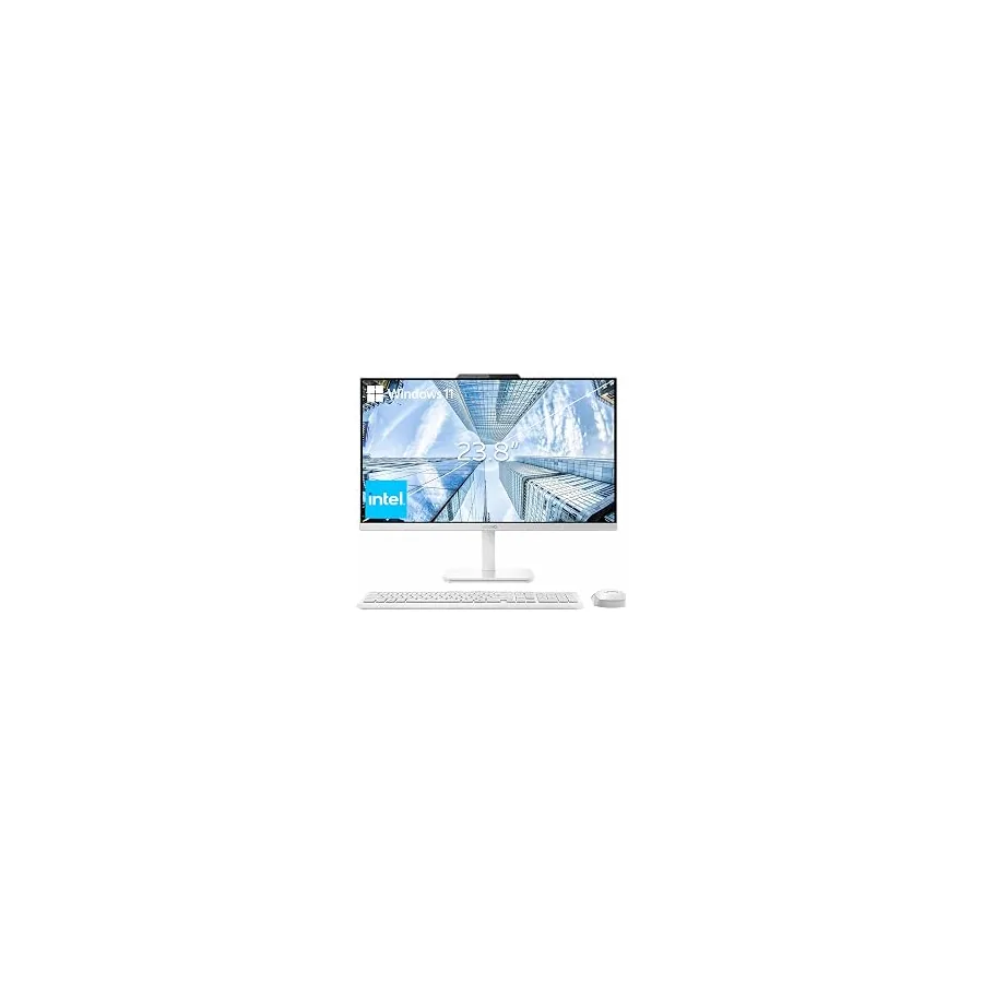 Lenovo 24" FHD All-in-One Desktop Computer for Home & Office, Intel Processor, 16GB RAM, 256GB PCIe SSD, HDMI, WiFi 6, Bluetooth 5.2, Business AIO, Vent-Hear, Wireless KB & Mouse, Windows 11 Pro