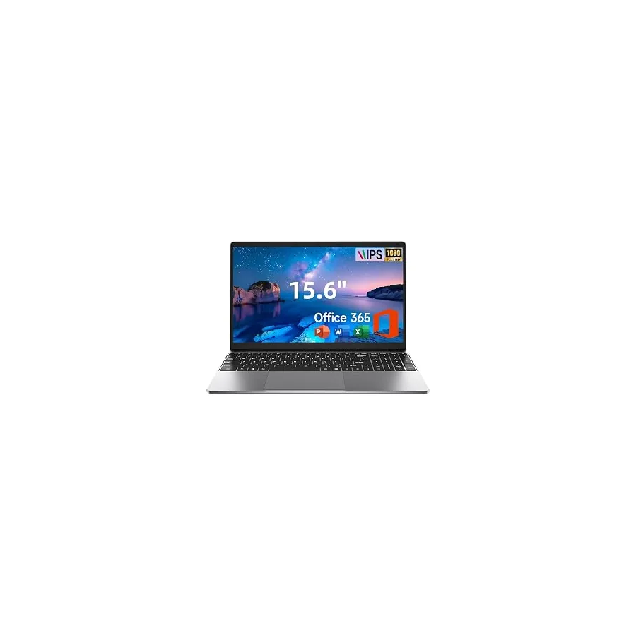 15.6" Laptop, 1-Year Office 365, 4GB RAM 128GB Storage Expandable to 512GB | Windows 11, 5205U Processor, Numpad, Wi-Fi 5, Type-C, Portable Computer for Business & Students, Bright Sliver