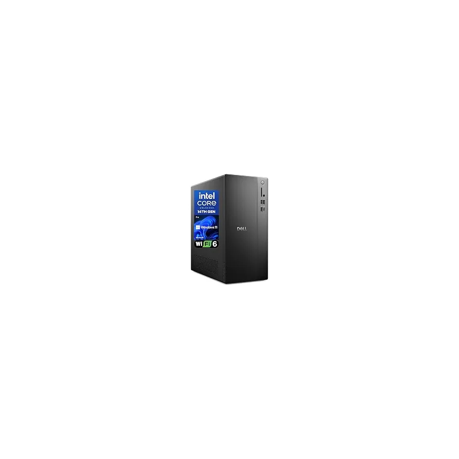 Dell Pro Tower Desktop PC 2026, Intel i3-14100, 16GB DDR5 RAM, 1TB SSD | Dual Monitor Support, WiFi 6, Bluetooth, HDMI, DisplayPort,Type-C, Windows 11 Pro, Carbon Black