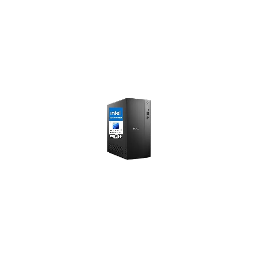 Dell Pro Tower Desktop PC Business Computer, 16GB DDR5, 512GB SSD | 14th Gen Intel i3-14100 4-Core 4.7GHz, Dual Monitor HDMI DisplayPort, WiFi 6, USB-C, Windows 11 Pro