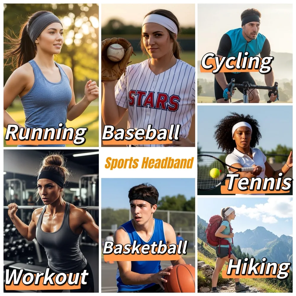 Headbands for Women Non Slip Sports Headband Fashion Hair Accessories image 4