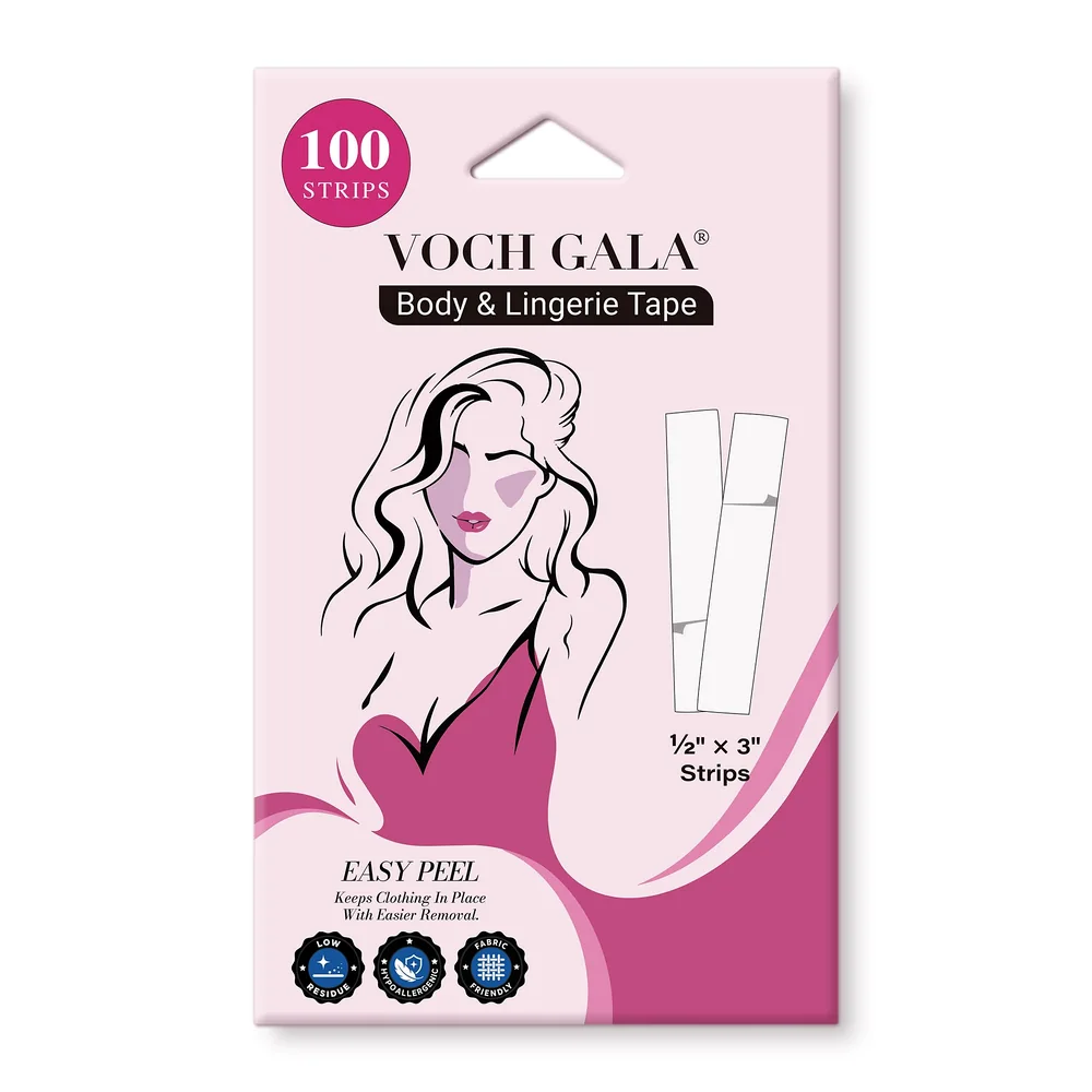 VOCH GALA Double Sided Tape for Clothes and Fashion, 100 Strips