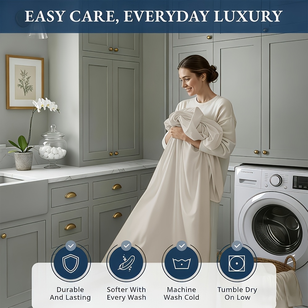 Extra Deep Pocket 100% Cotton Sheet Set detail 1