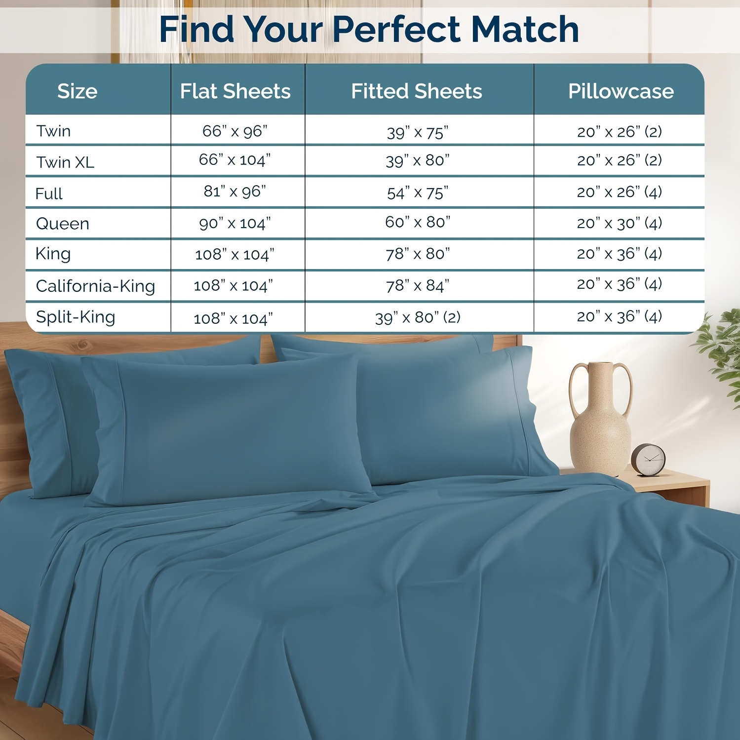 Extra Deep Pocket 100% Cotton Sheet Set detail 3